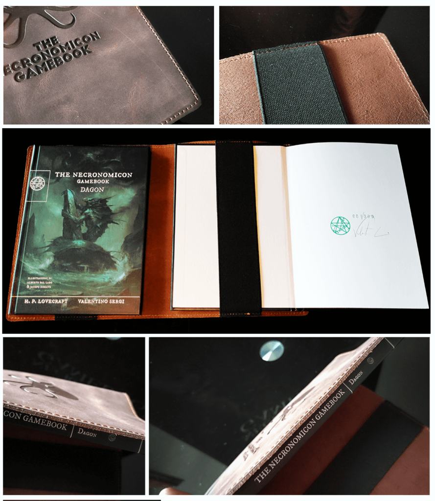 The necronomicon gamebook, collage of photos