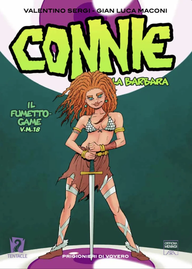 Copertina di Connie – Prigionieri di Voyero, il fumettogame – Officina Meningi